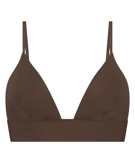 Smooth Triangle Bralette, Brown