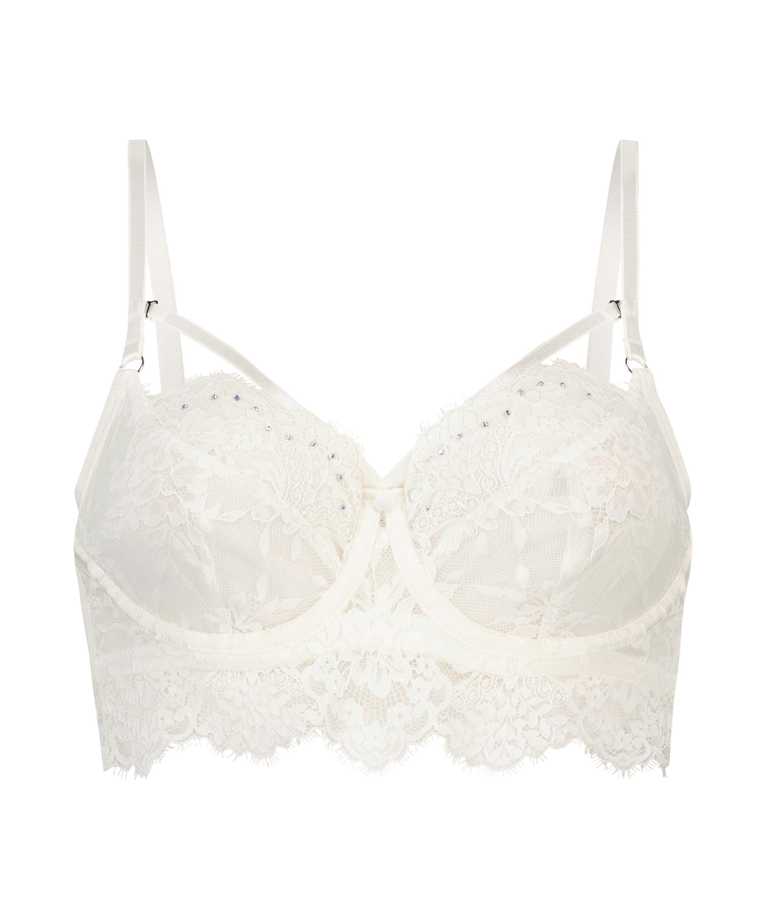 Tuppence non-padded underwired bra, White, main