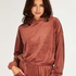 Velours top, Brown