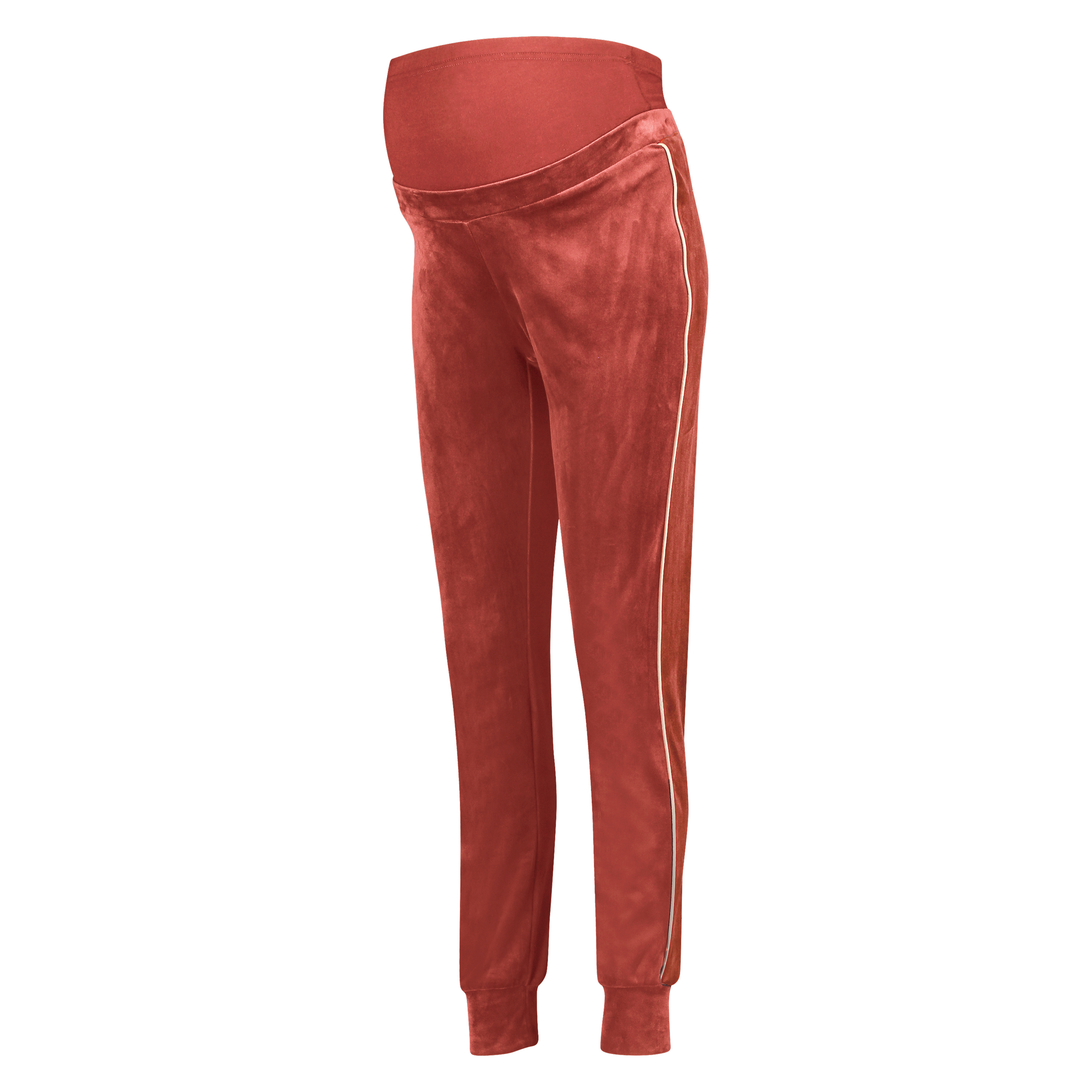 Velvet Maternity Jogging Pants, Pink, main