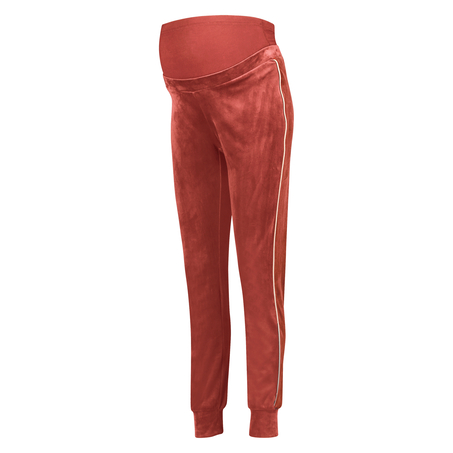 Velvet Maternity Jogging Pants, Pink
