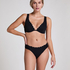 Scallop Rio Bikini Bottoms, Black