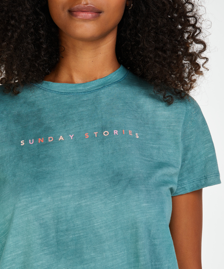 Short-Sleeved Pyjama Top, Green