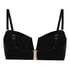Neoprene Bandeau Bikini Top, Black