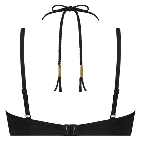 Sunset Dream Padded Underwired Bikini Top, Black