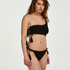 Crochet bikini crop top, Black