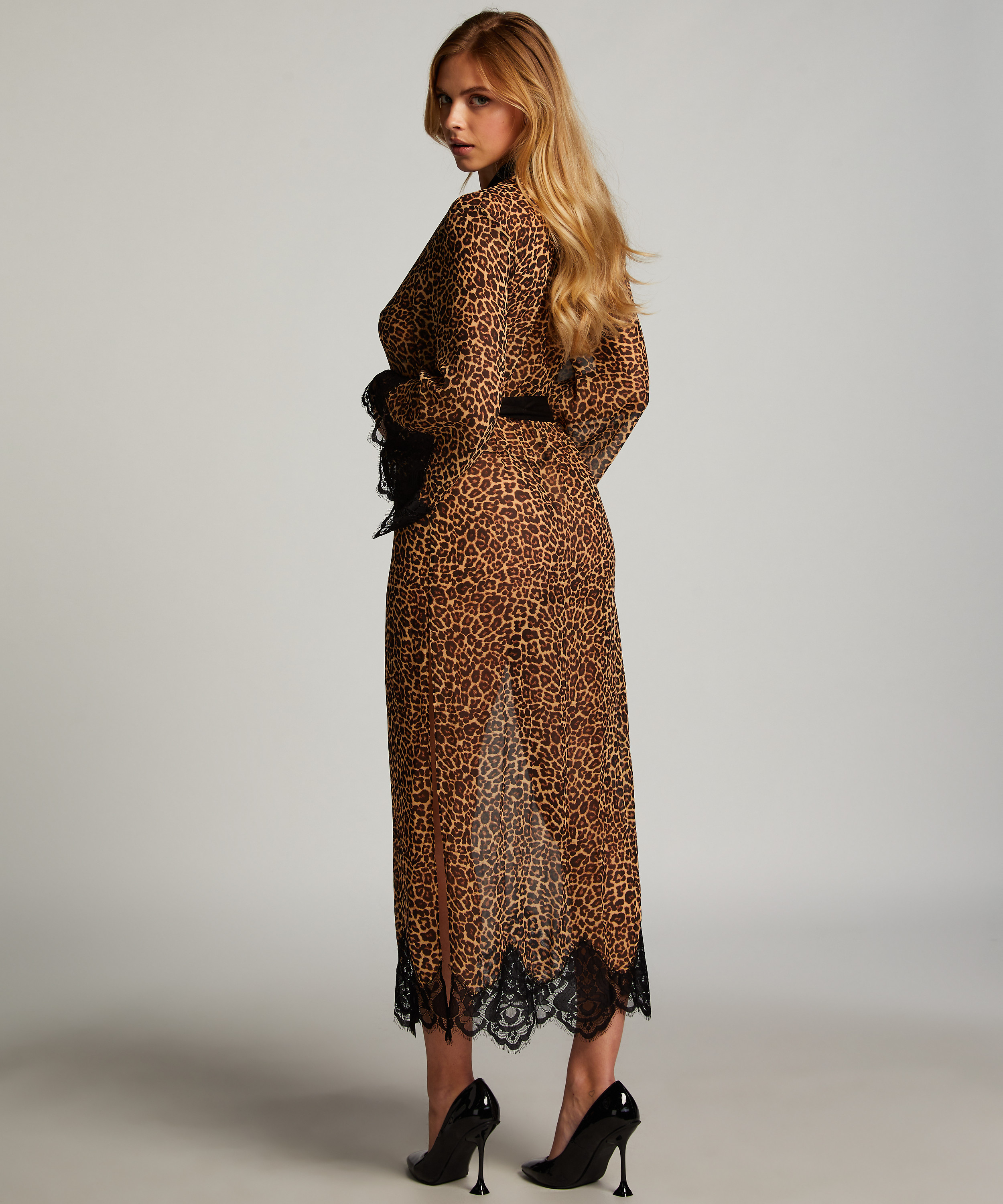 Chiffon Kimono, Black, main