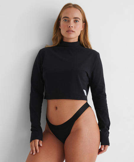 Crop top Lia HKM x NA-KD, Black
