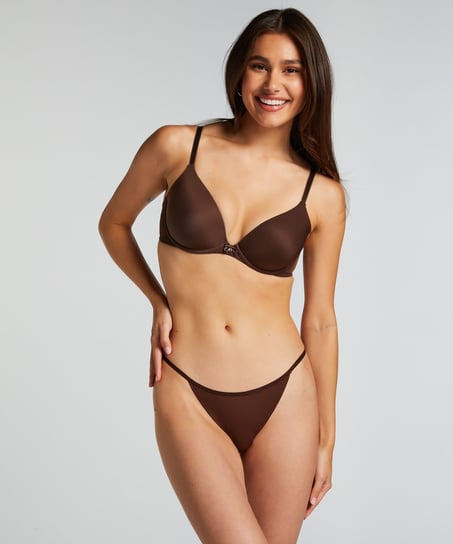 Seamless thong, Brown
