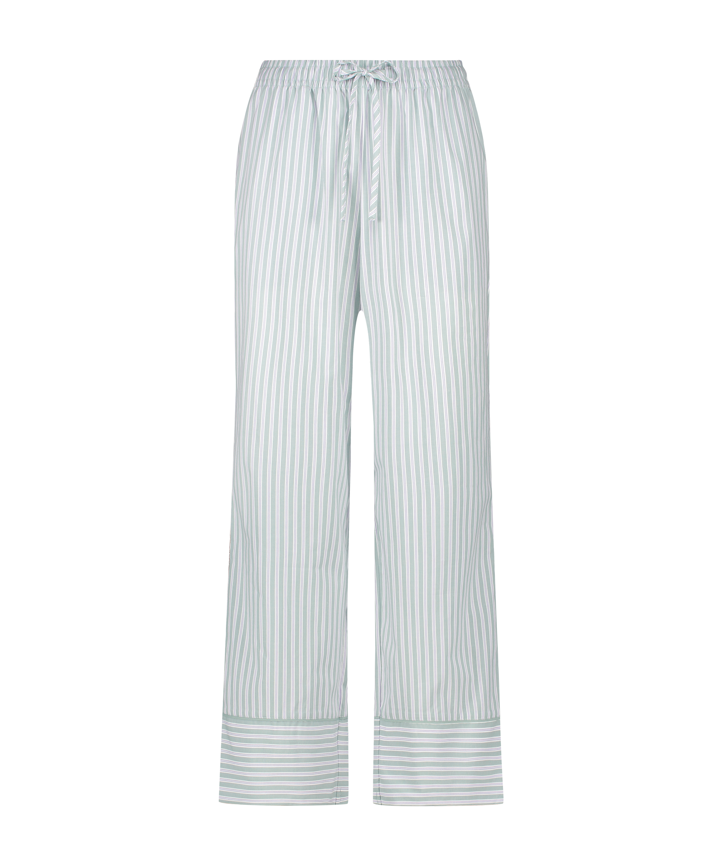 Stripy Pyjama Pants, Green, main
