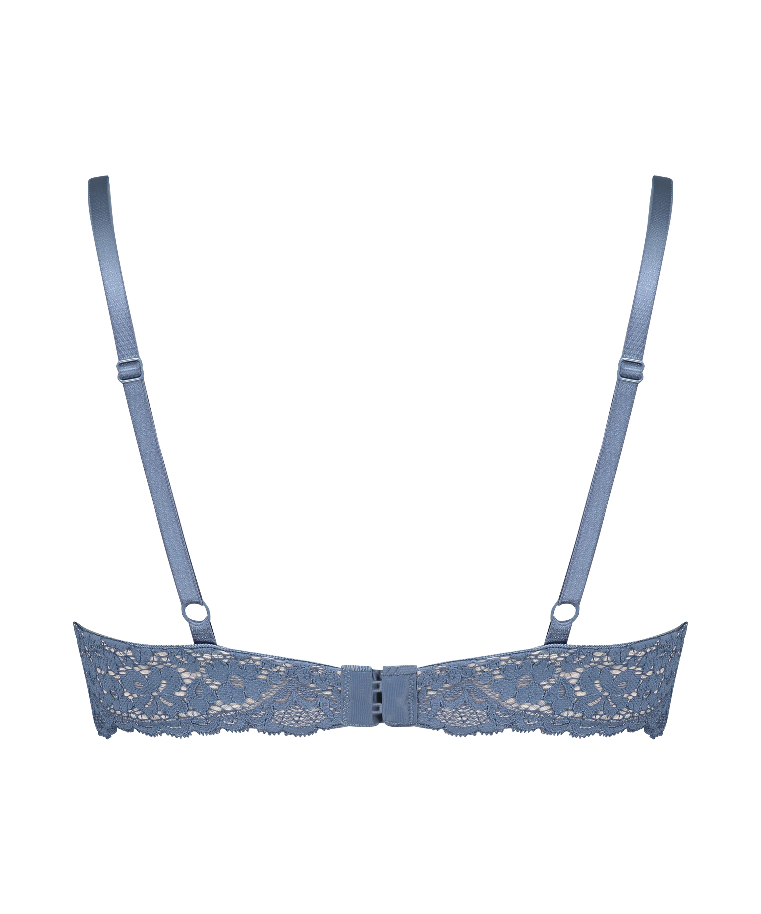 Rose padded push-up bra, Blue, main