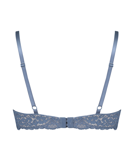 Rose padded push-up bra, Blue