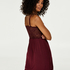 Jersey lace slipdress, Red