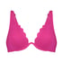 Scallop Lurex Bikini Top, Pink
