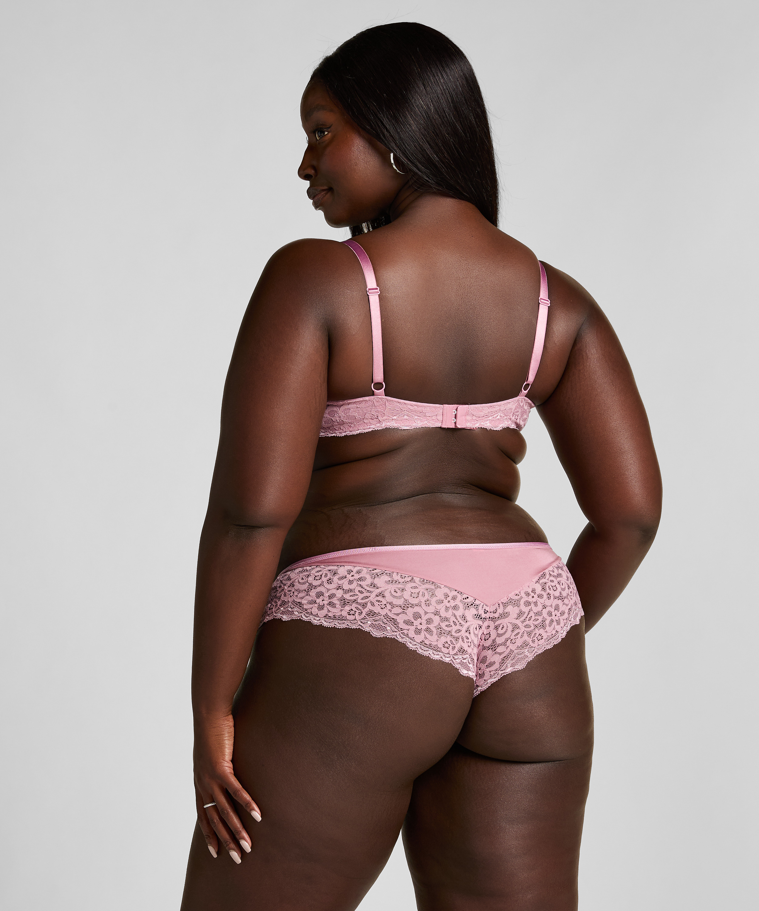 Marine Non-Padded Underwired Bra, Pink, main