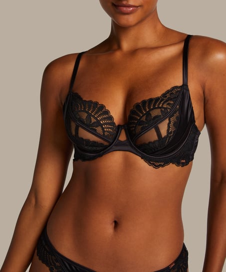 Almendra Non-Padded Underwired Bra, Black