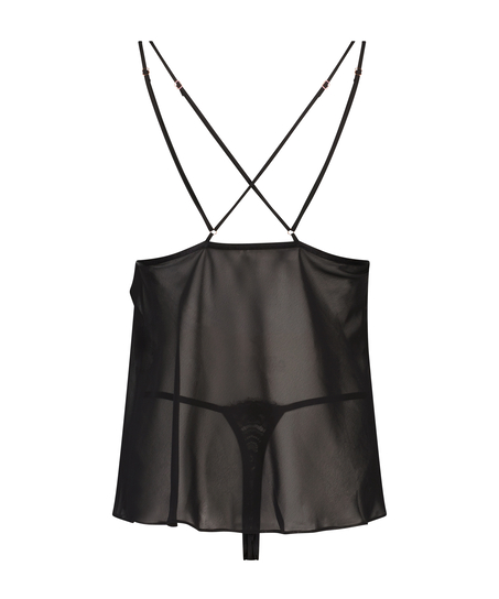 Babydoll Chiffon Lace, Black