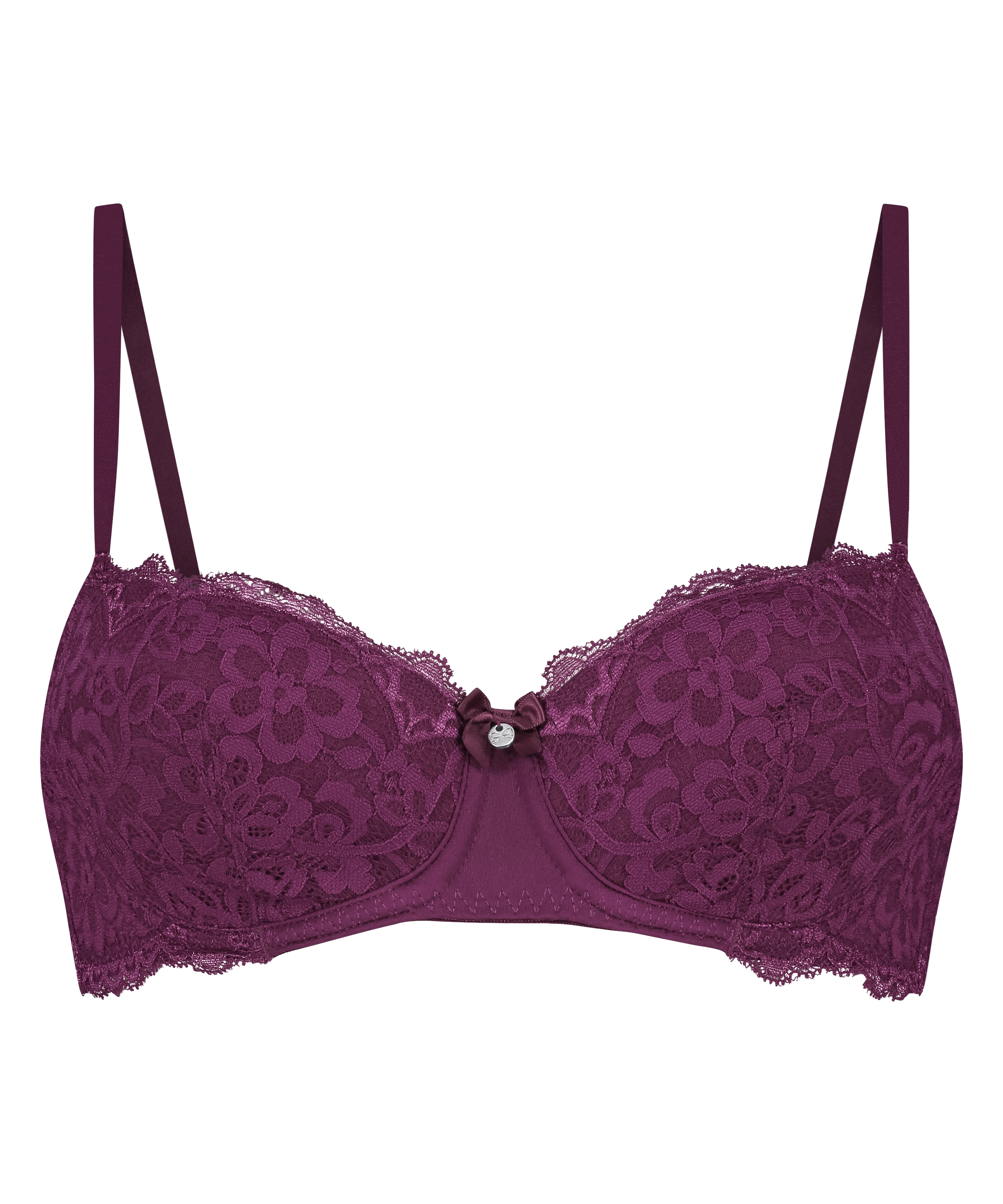Marine Padded Underwired Bra, Purple, main