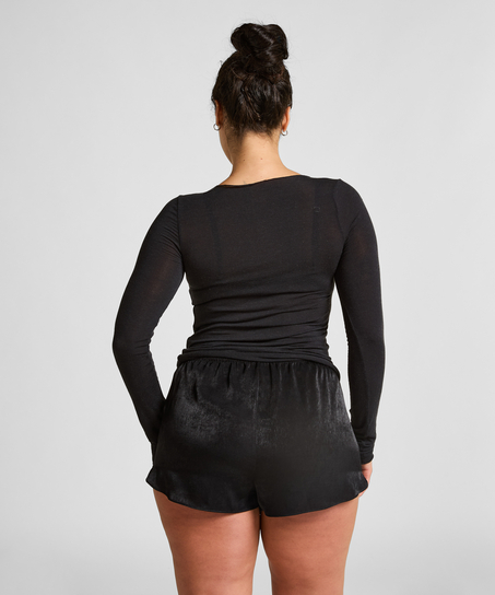 Short Satin Minimal, Black