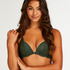 Miley padded push-up underwired bra, Green
