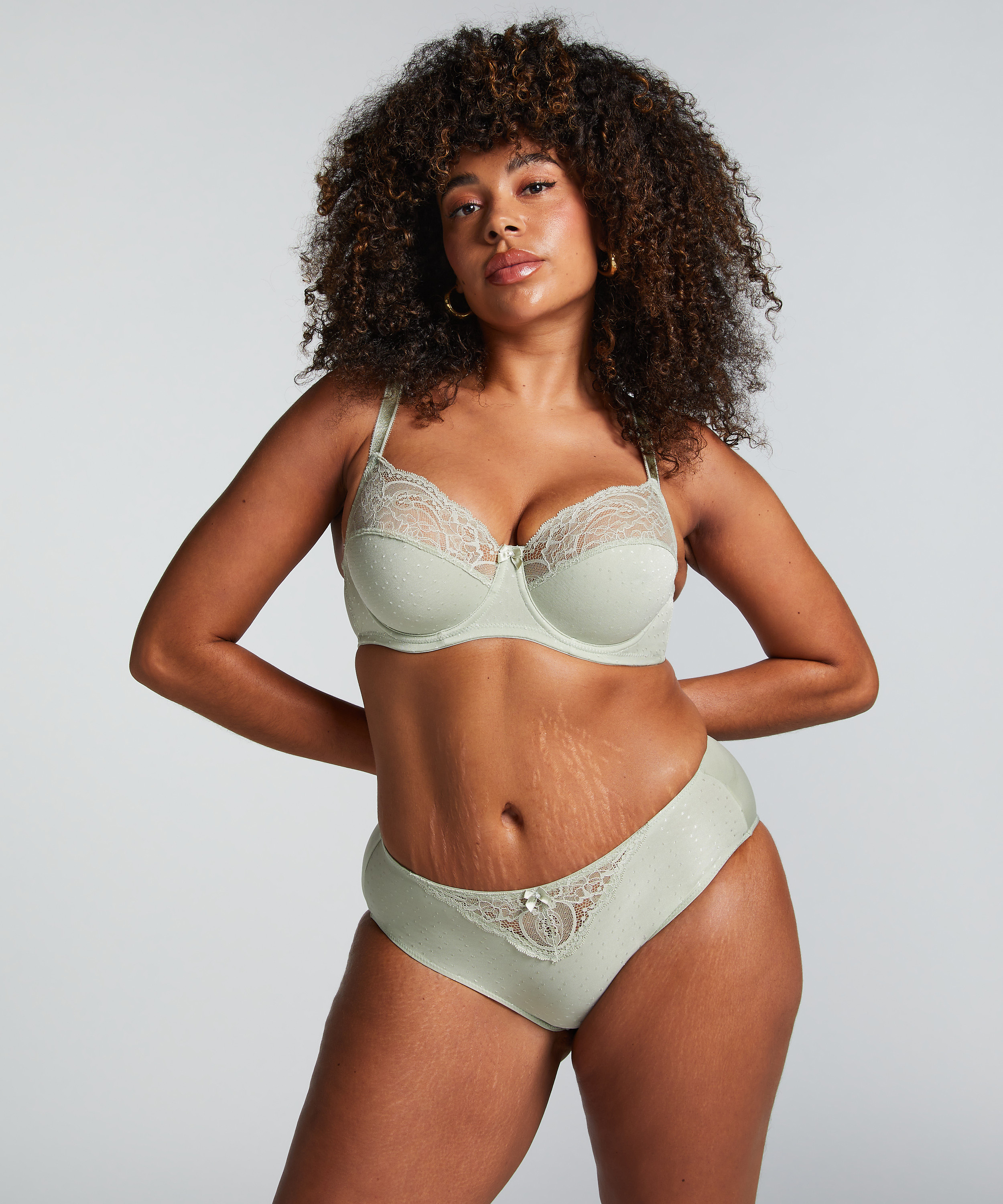Sophie Non-Padded Underwired Bra, Green, main