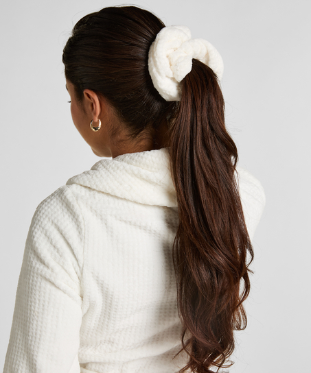 Headband and Scrunchie, White