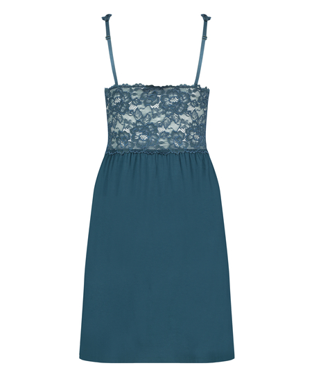 Nora Lace Slip Dress, Blue
