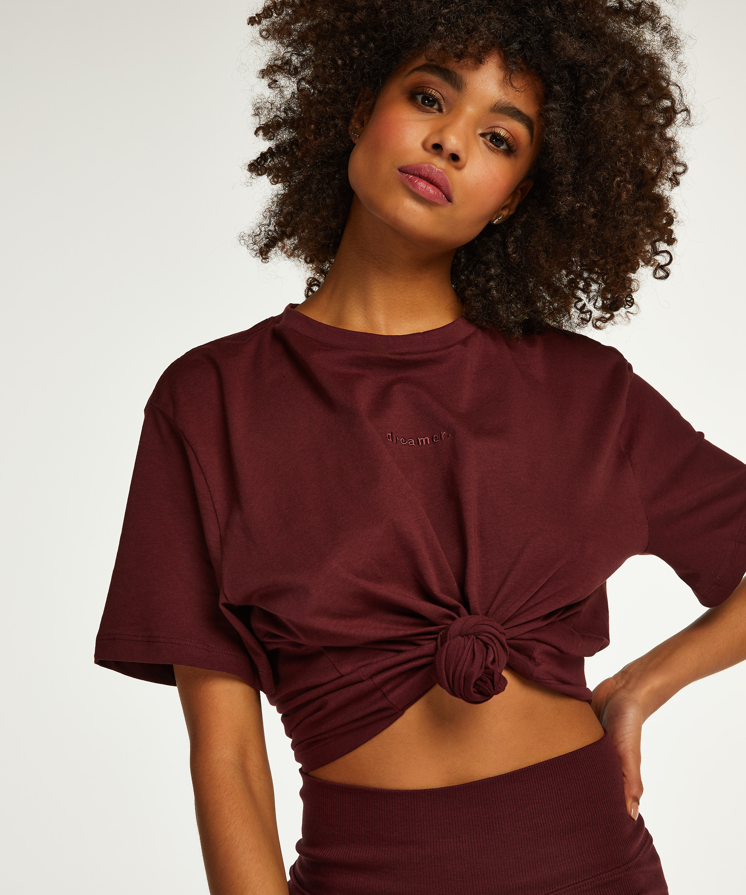 Biker Short Pyjama Set, Red, main