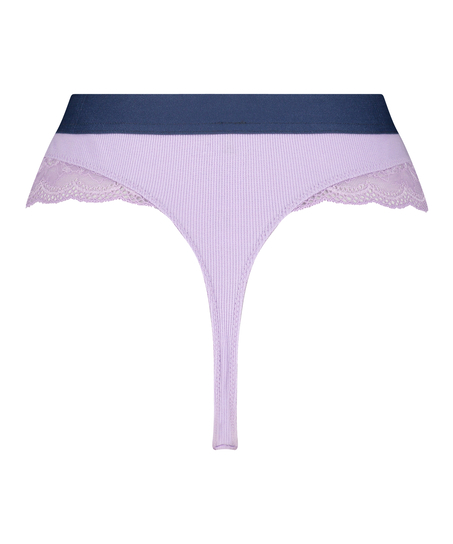 Glo Up High Leg Thong, Blue