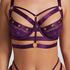 Sadie Non-Padded Underwired Longline Bra, Purple