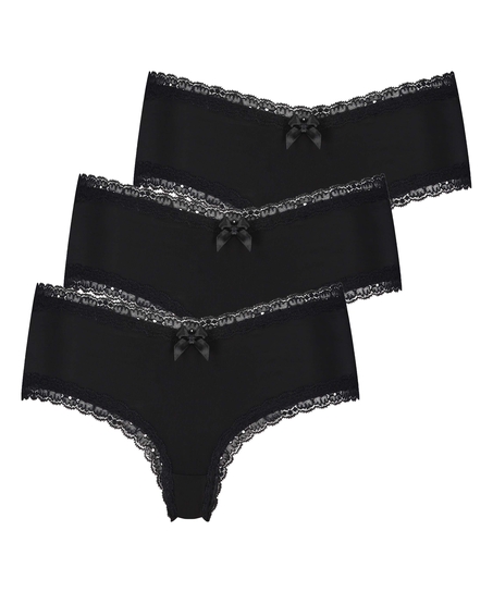 3-Pack London Brazilian, Black