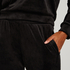 Petite Velours Jogging Pants, Black
