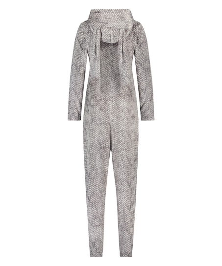 Flannel Fleece Onesie, Grey