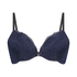 Marine Padded Underwired Push-Up Bra, Blue