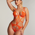 Private Open Crotch Mitzy Body, Orange