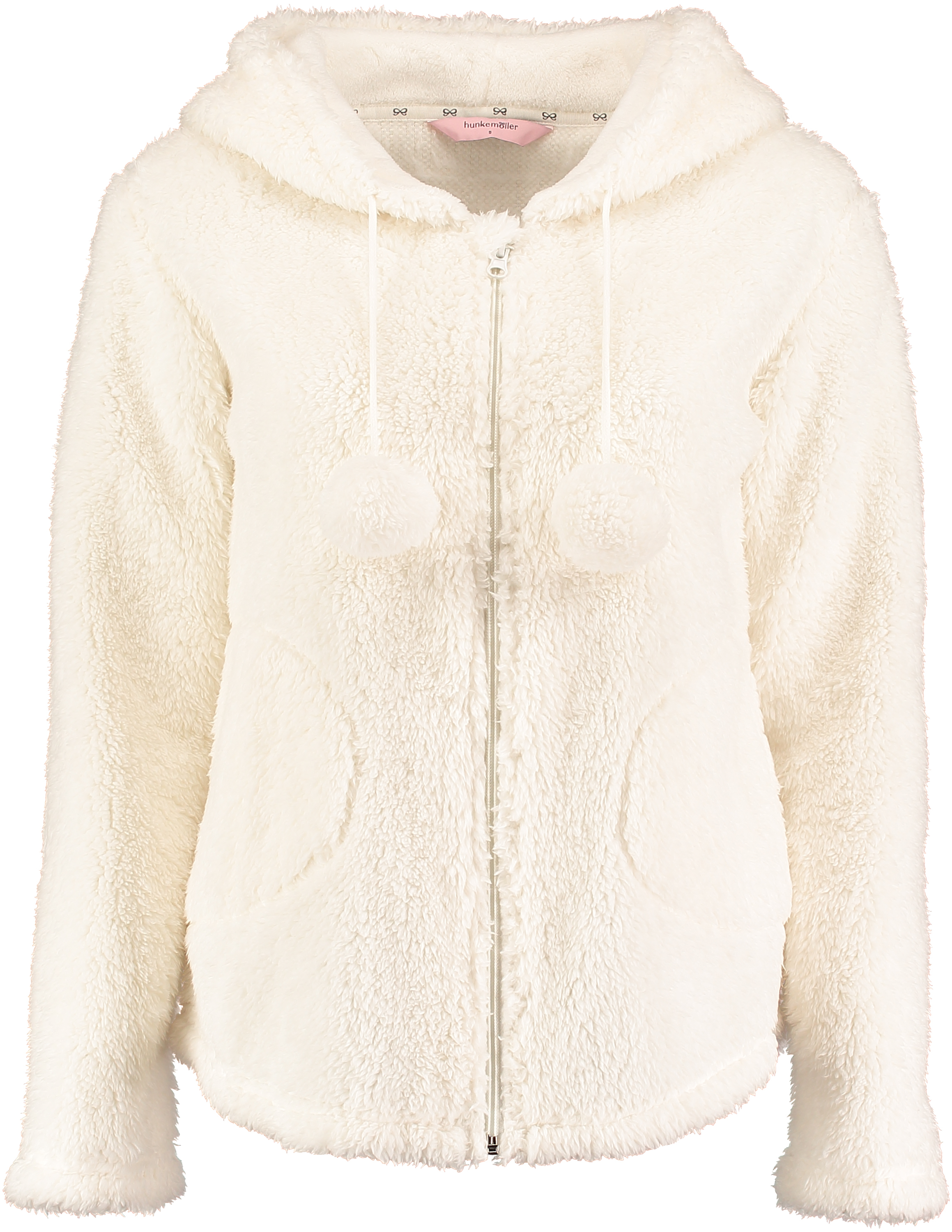 Jacket Ressy cardigown fleece, White, main