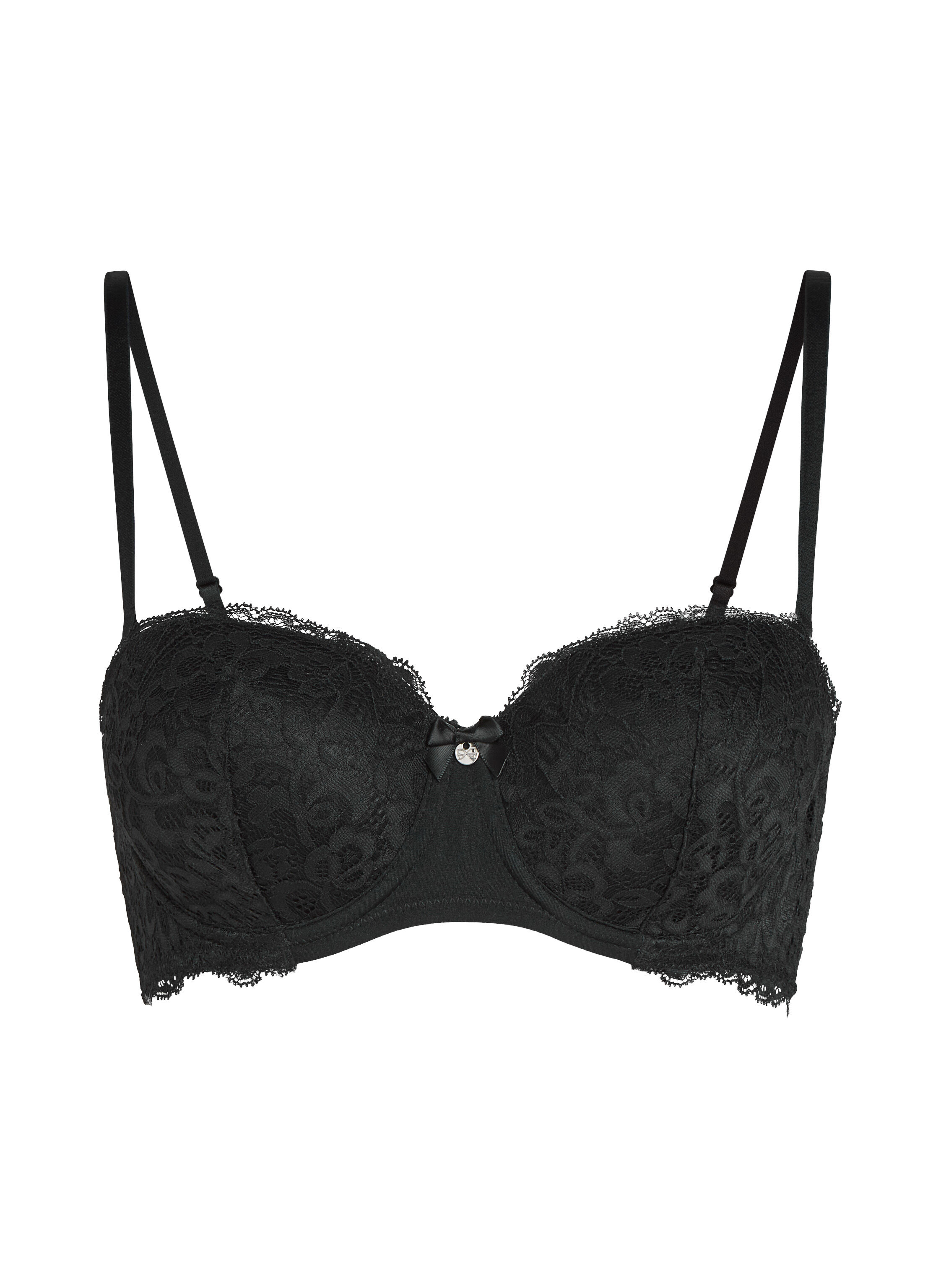 Marine Padded Underwired Bra, Black
