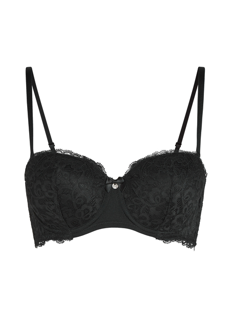 Marine Padded Underwired Bra, Black