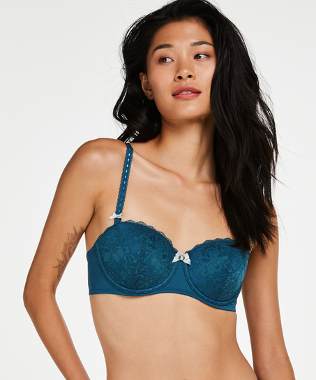 Padded Strapless Underwired Bra Maya, Blue