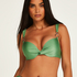 Mauritius padded push-up underwired bikini top, Green