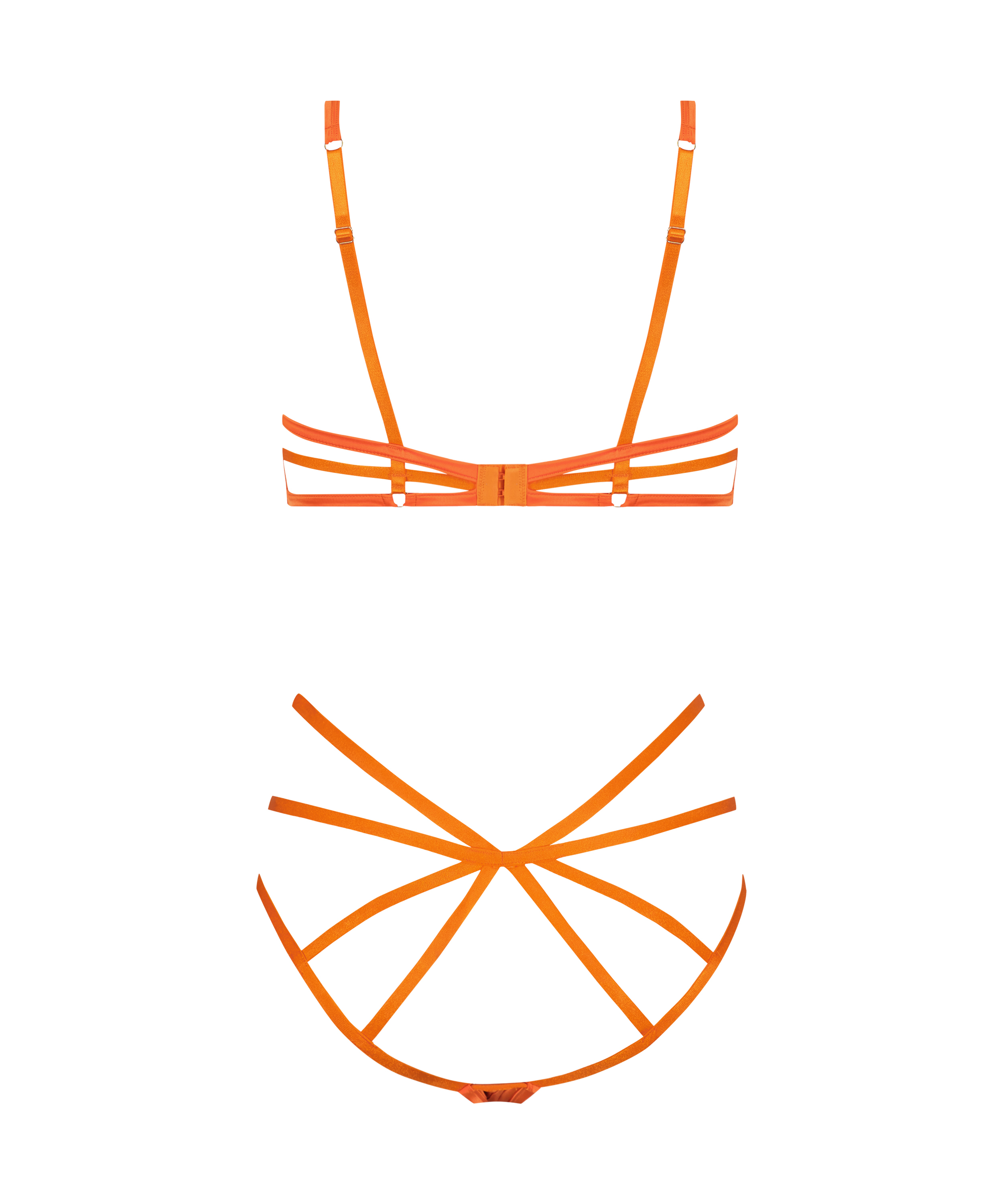 Private Open Crotch Mitzy Body, Orange, main