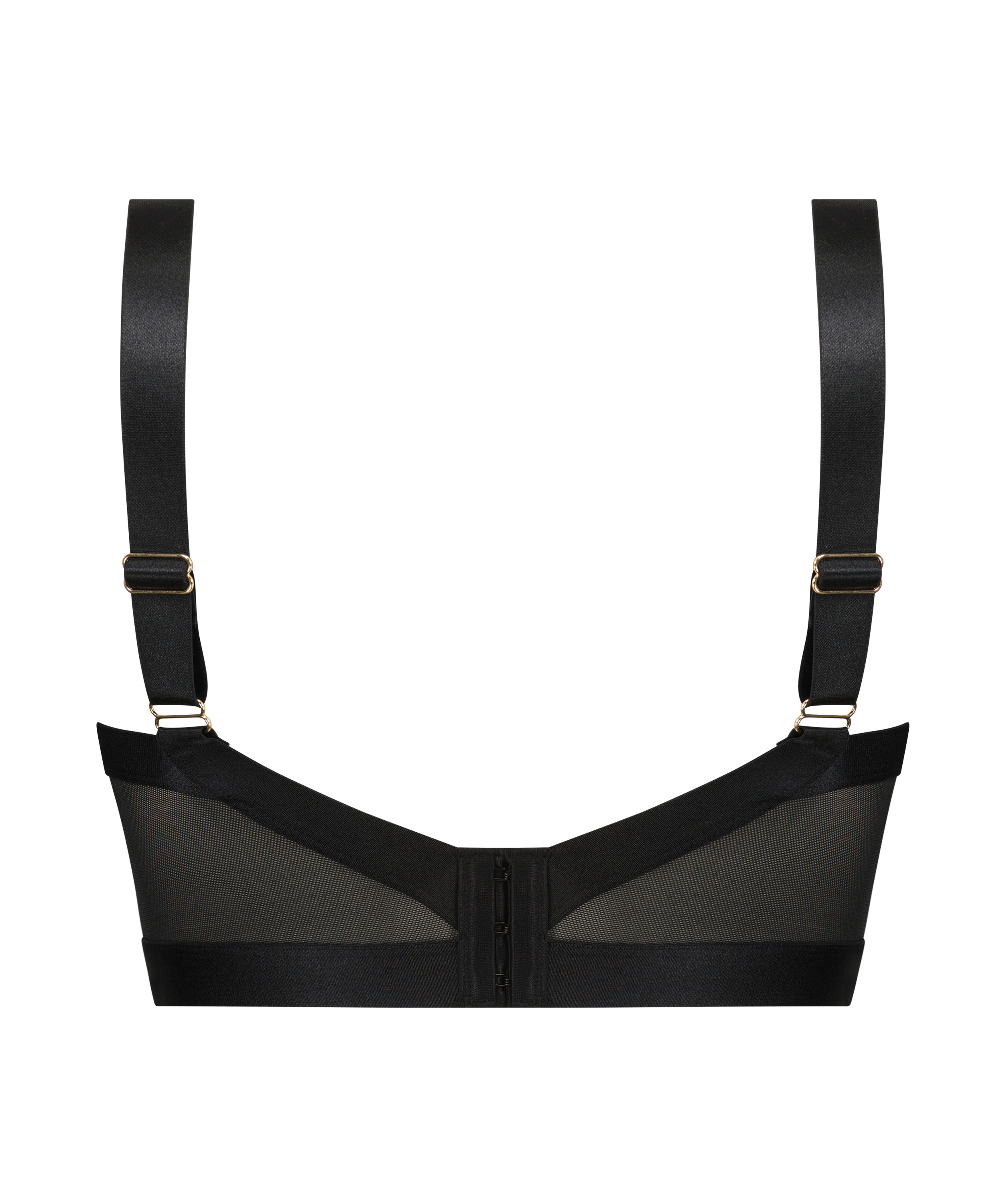 Hana Non-Padded Underwired Longline Bra, Black, main