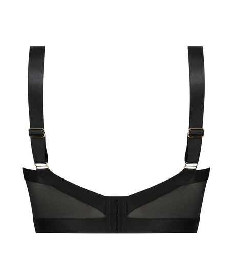 Hana Non-Padded Underwired Longline Bra, Black