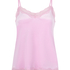 Velours Lace Cami Top, Pink