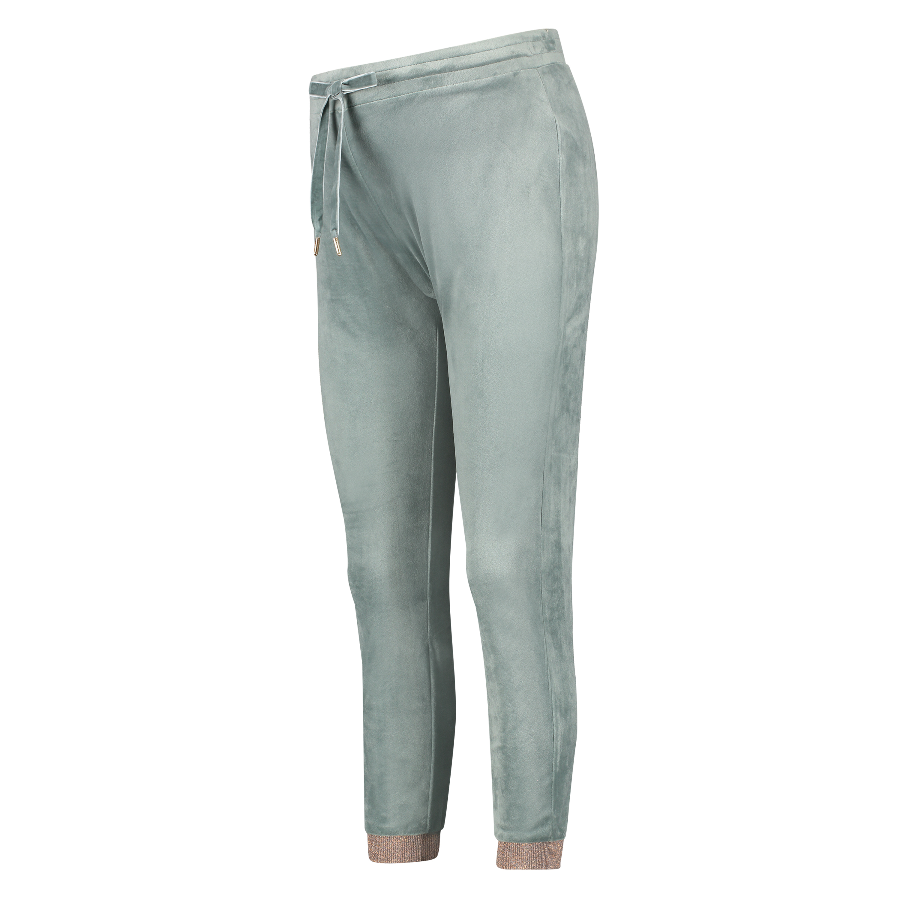 Velour Lurex Jogging Bottoms, Green, main
