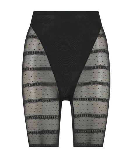 Firming Enhancing Mesh Slimmer Trousers, Black