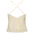 Satin Lace cami top, Beige