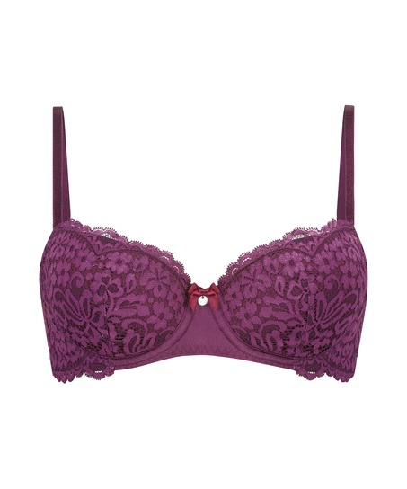 Rose Padded Underwired Bra, Purple
