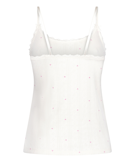 Pointelle Cami, White