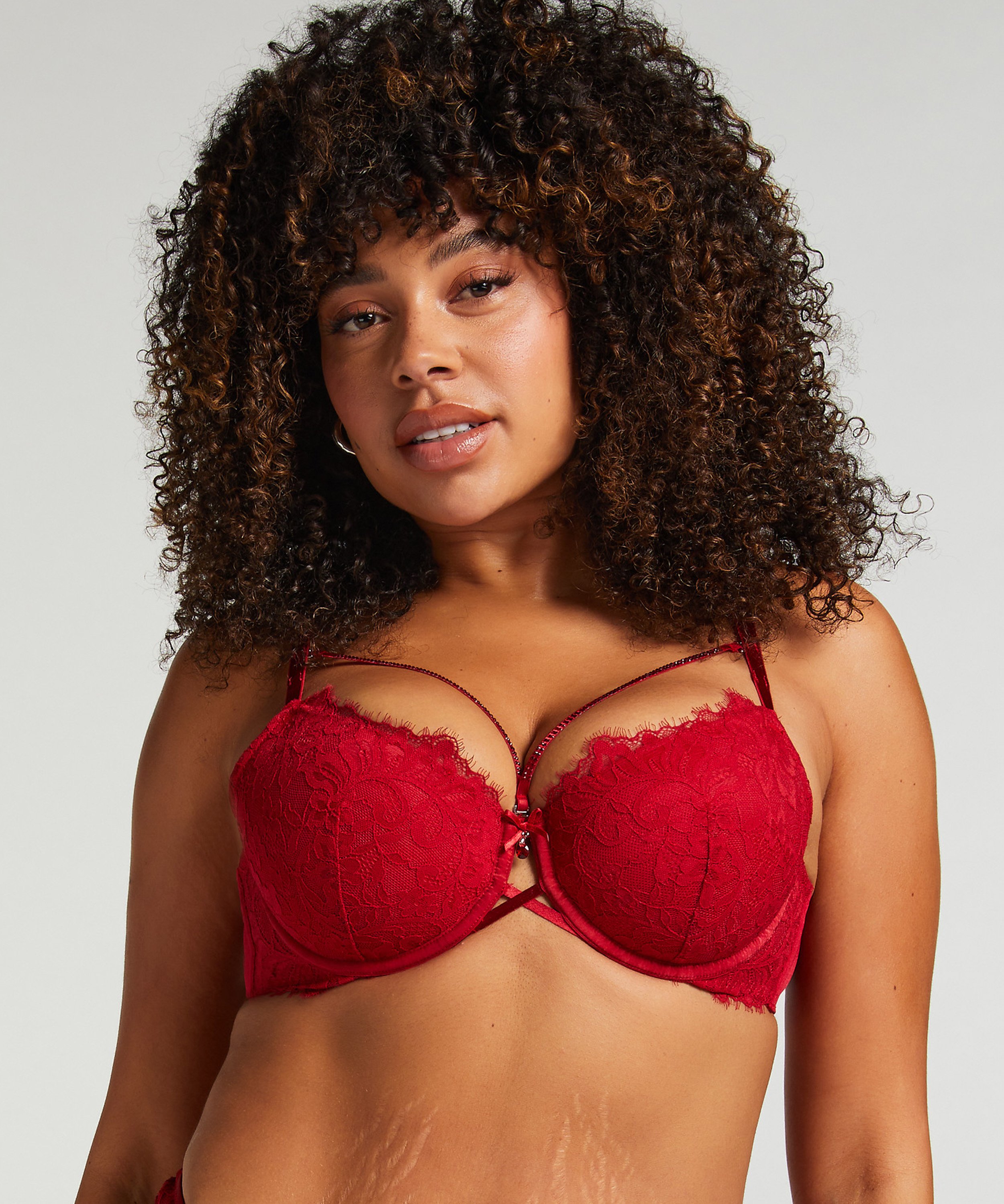 Charlotta Padded Underwired Bra, Red, main